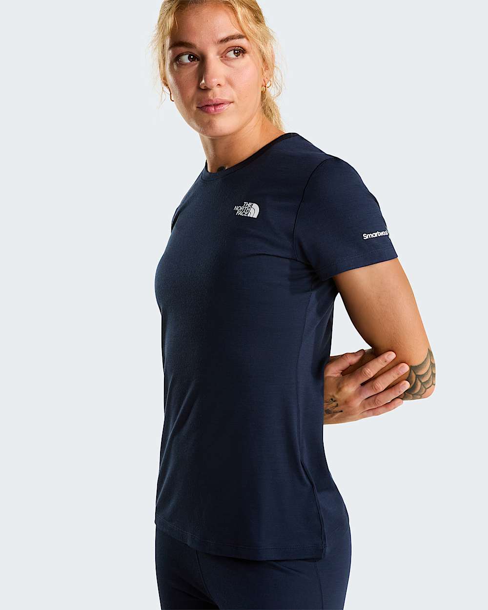 Tshirt numa mistura de l Merino TNF x Smartwool 150 para mulher TNF alt5