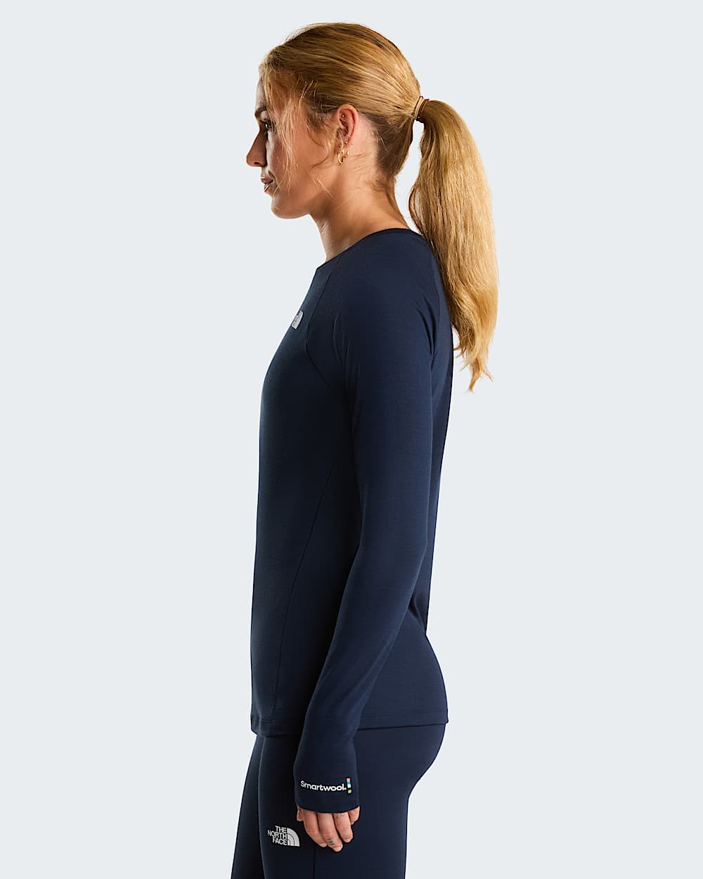 Top de manga comprida em l Merino TNF x Smartwool para mulher TNF alt2