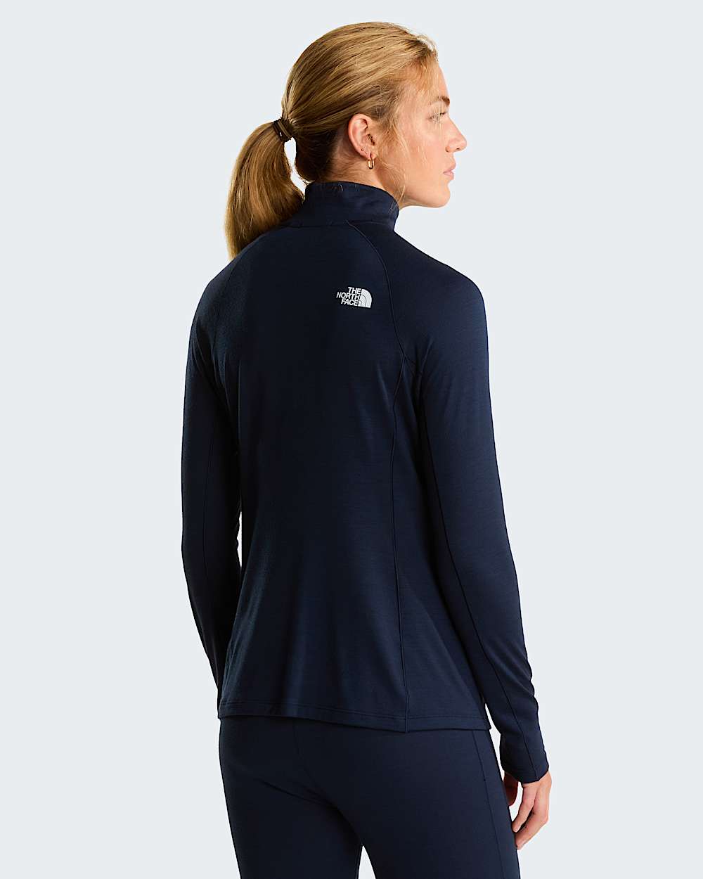 Top de manga comprida em l Merino com fecho de correr de 14 TNF x Smartwool para mulher TNF alt3