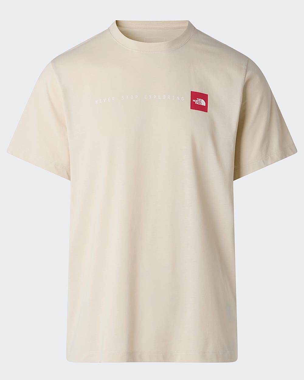 Camiseta recta Never Stop Exploring para hombre TNF hero