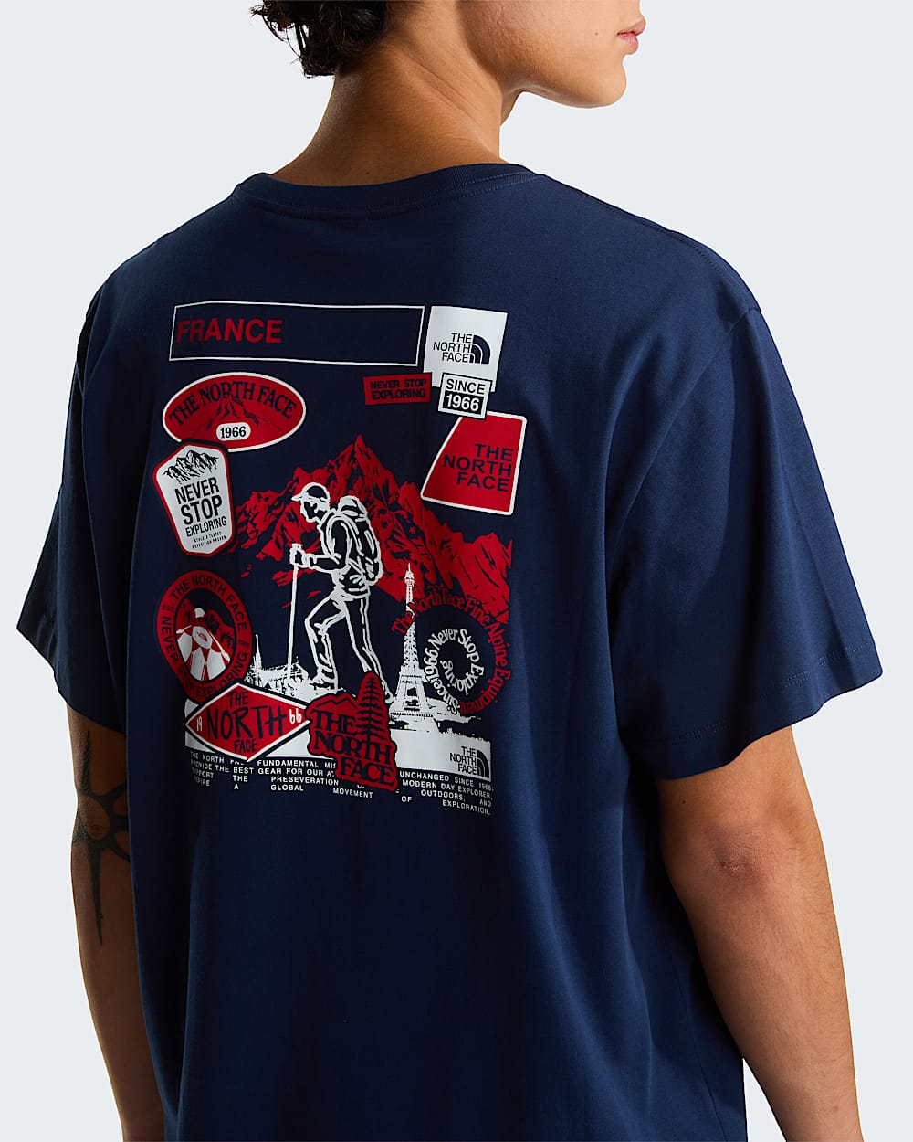 Unisex Country Stickers France Relaxed TShirt TNF alt7