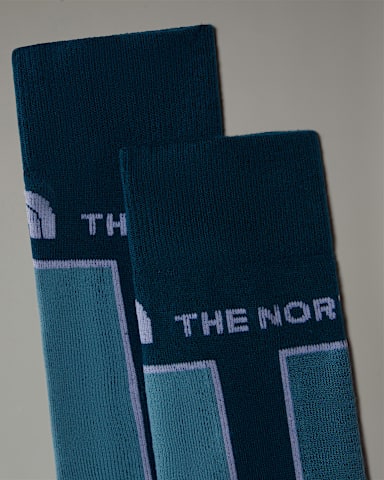 Resort Ski Socks TNF Midnight PetrolAlgae Blue ALT2