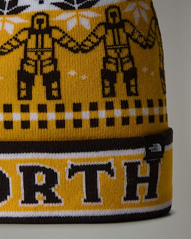 Beanie Ski Tuke TNF Summit Gold Him Suit Jacquard ALT2