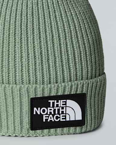 Gorro canelado com logtipo quadrado TNF para criana TNF Slate Moss alt2