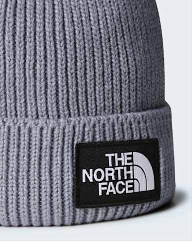 TNF Logo Box Cuffed Beanie TNF TNF Medium Grey Heather ALT2