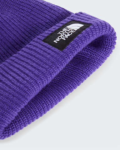 Kids Salty Lined Beanie TNF Peak Purple ALT1