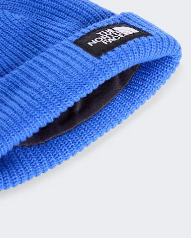 Kids Salty Lined Beanie TNF Active Blue ALT1