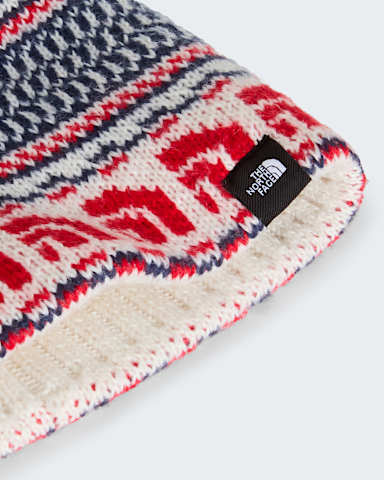 Bonnet Cabin Ski Tuke TNF White Dune JacquardPom alt2