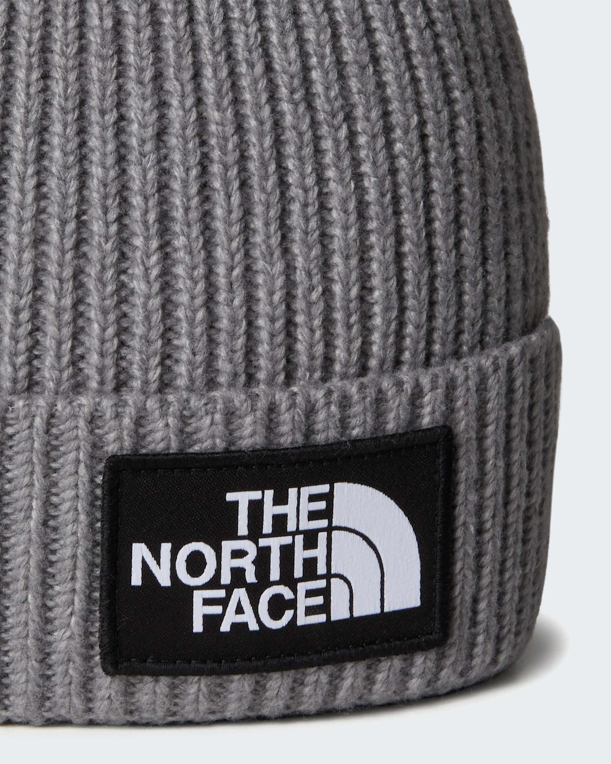 Bonnet  revers et logo carr TNF pour enfant TNF TNF Medium Grey Heather ALT2