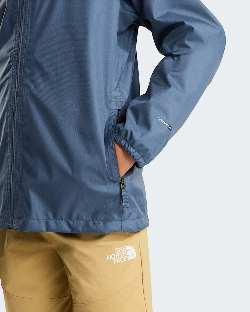 Ziplineregenjas voor tieners TNF Granite Grey ALT7