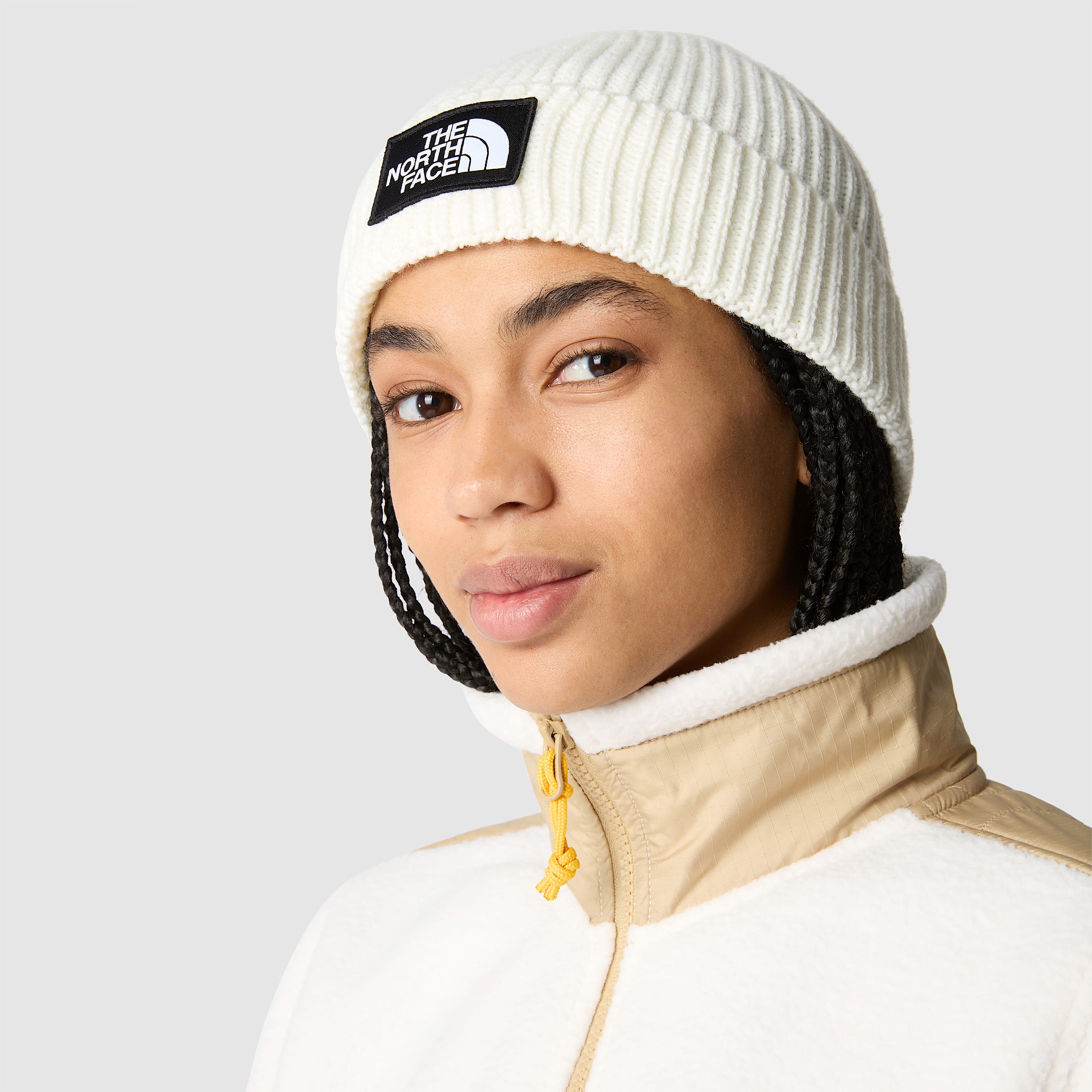 TNF Logo Box Beanie mit Umschlag TNF ALT1