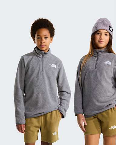 Glacier Fleece mit 14langem RV fr Jugendliche TNF TNF Mid Grey Heather alt4