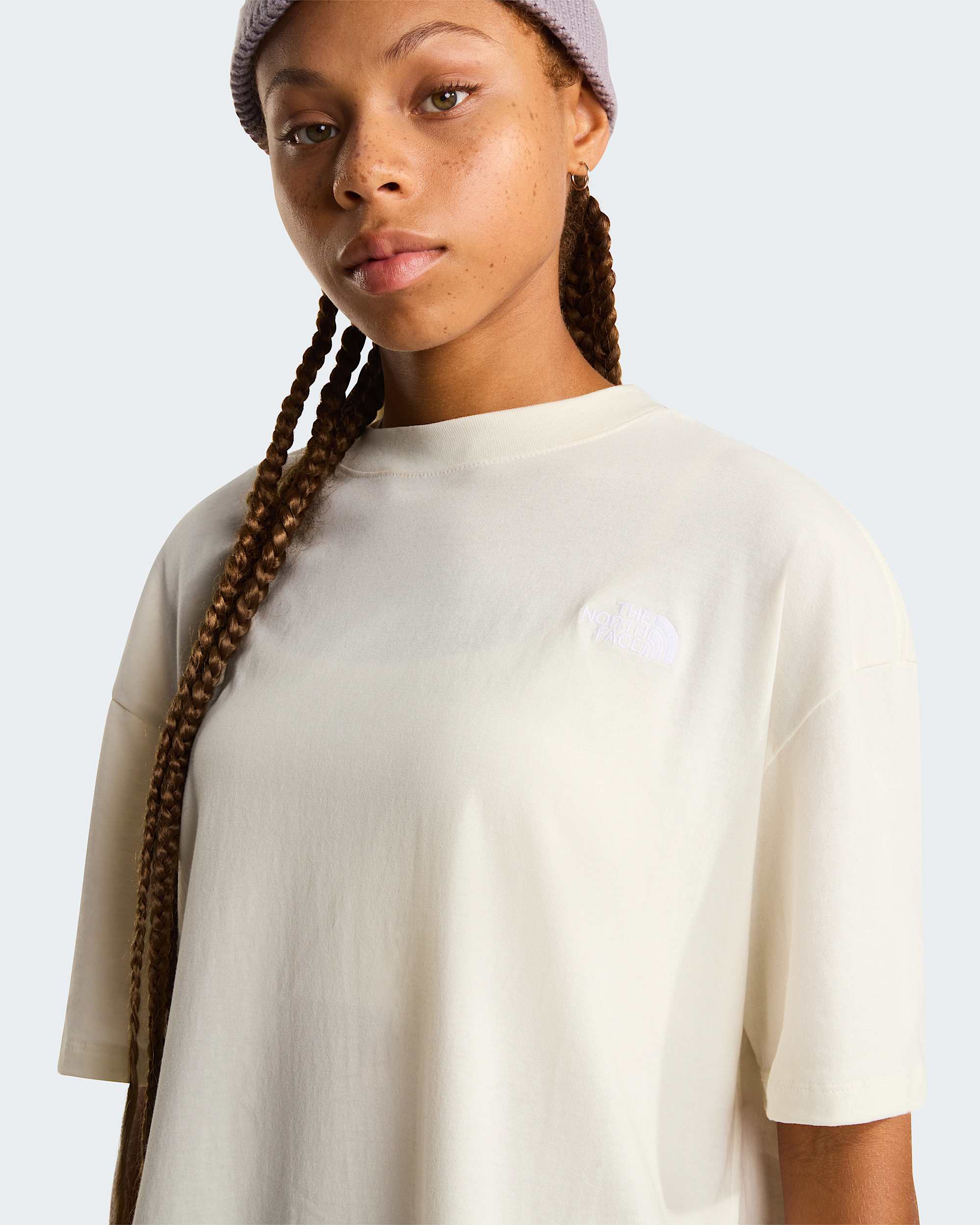 Womens Evolution Simple Dome TShirt Dress TNF White Dune ALT4
