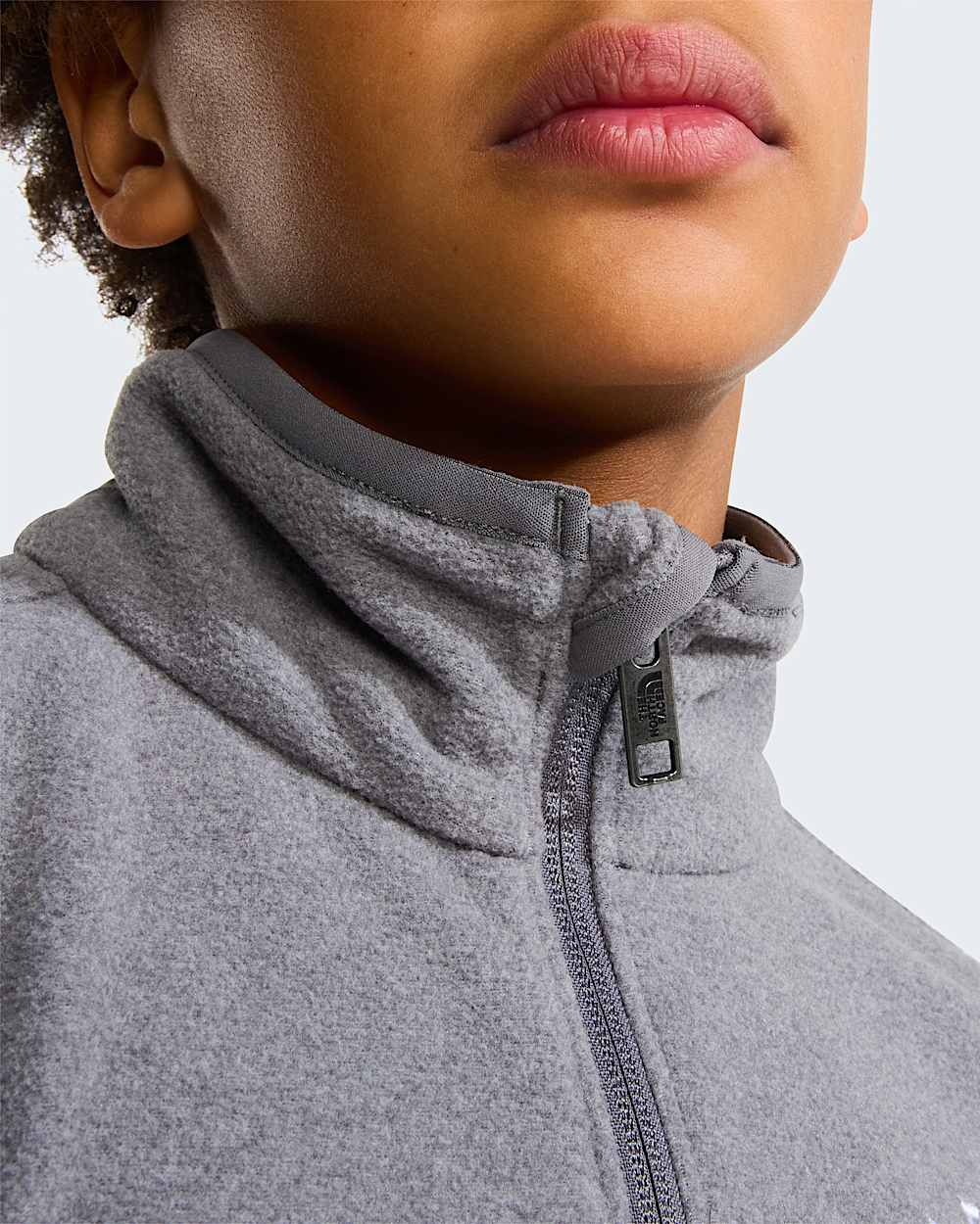 Glacier Fleece mit 14langem RV fr Jugendliche TNF TNF Mid Grey Heather ALT4
