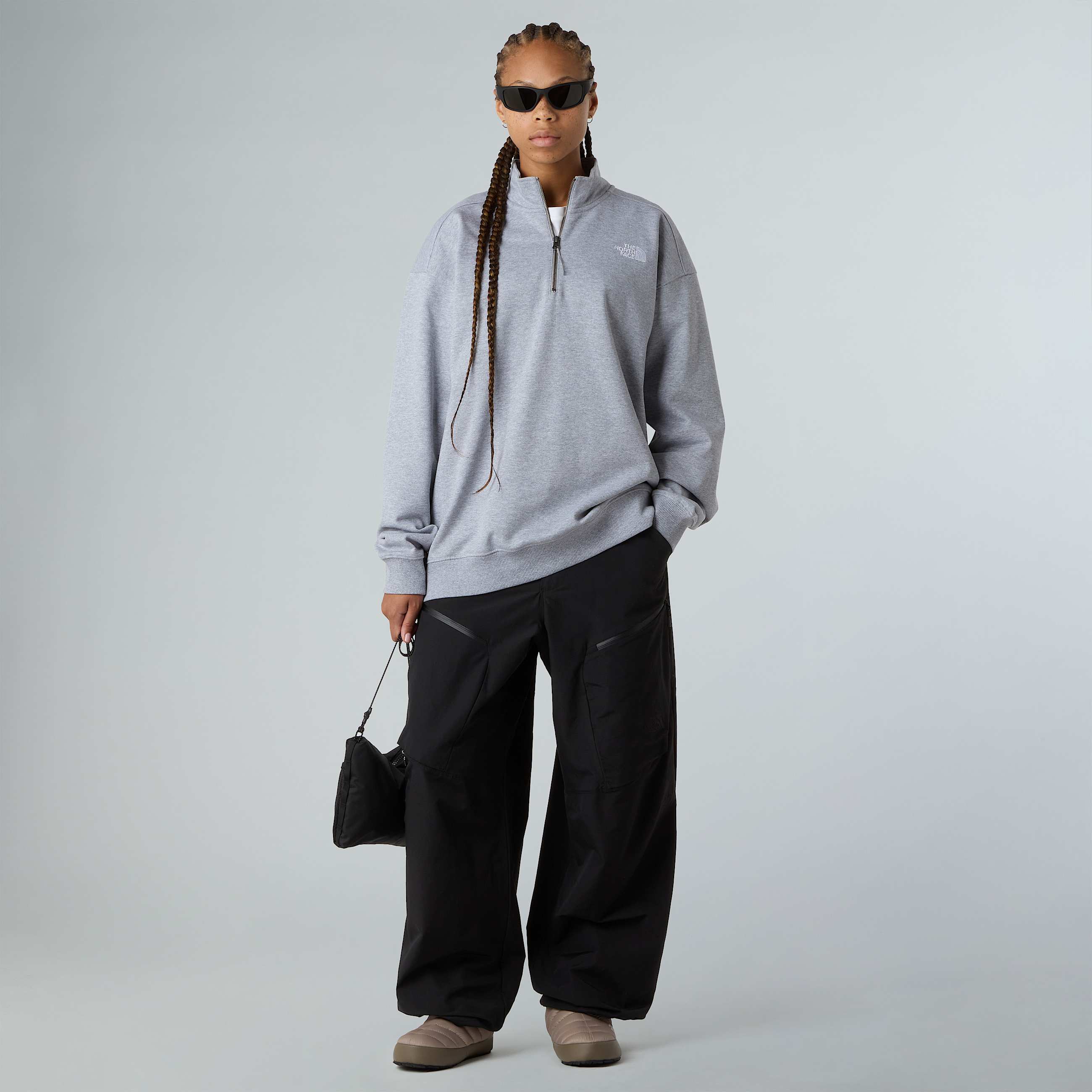 Oversized 14 Zip Sweatshirt Unisex TNF ALT7