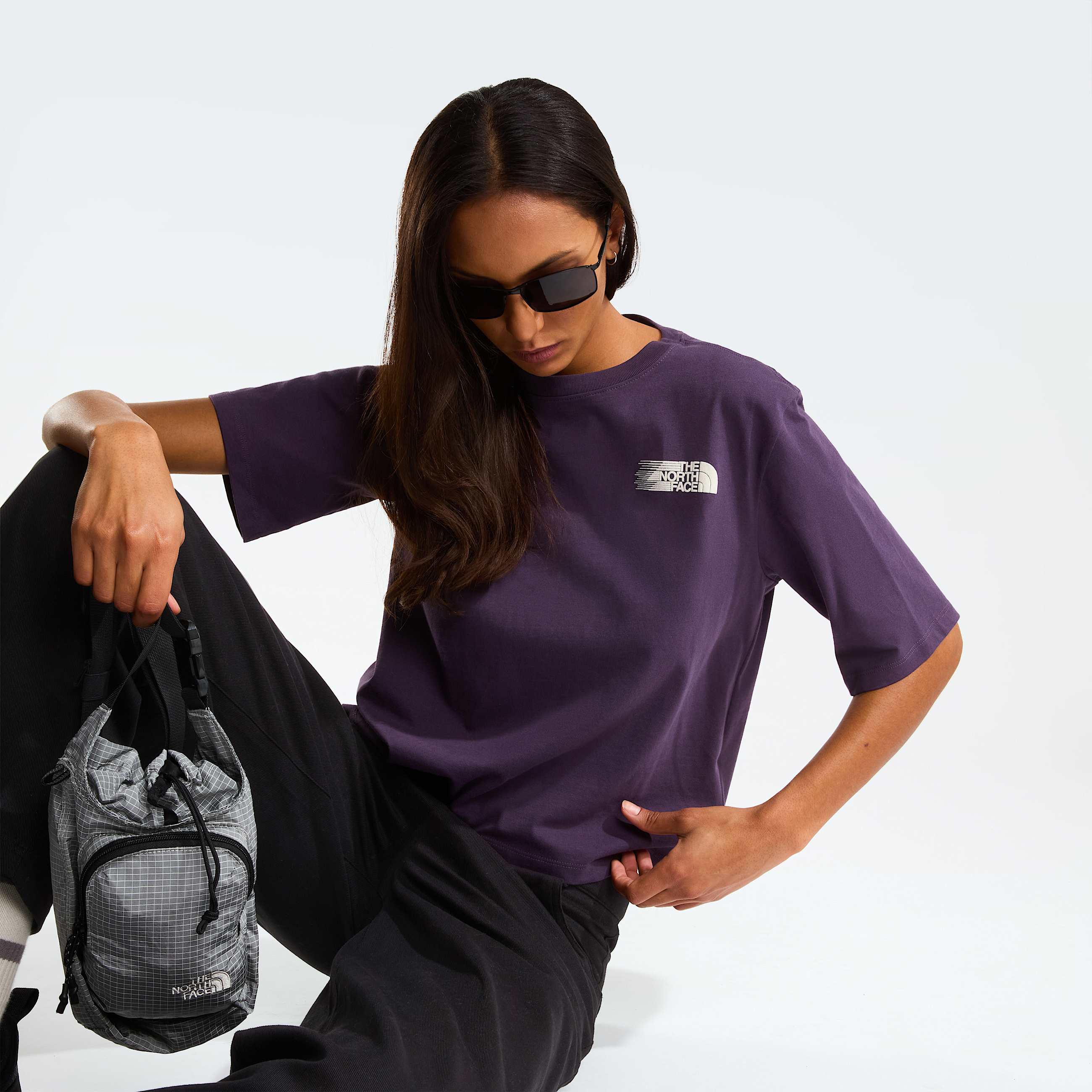 Tshirt graphique coupe boxy Retro Trail pour femme TNF ALT6