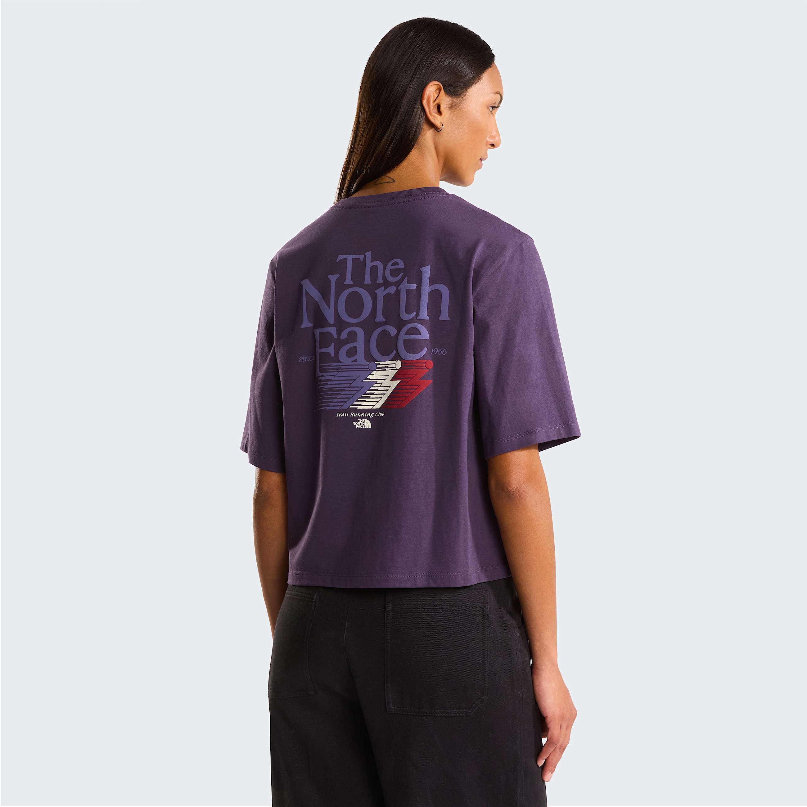 Tshirt graphique coupe boxy Retro Trail pour femme TNF HERO