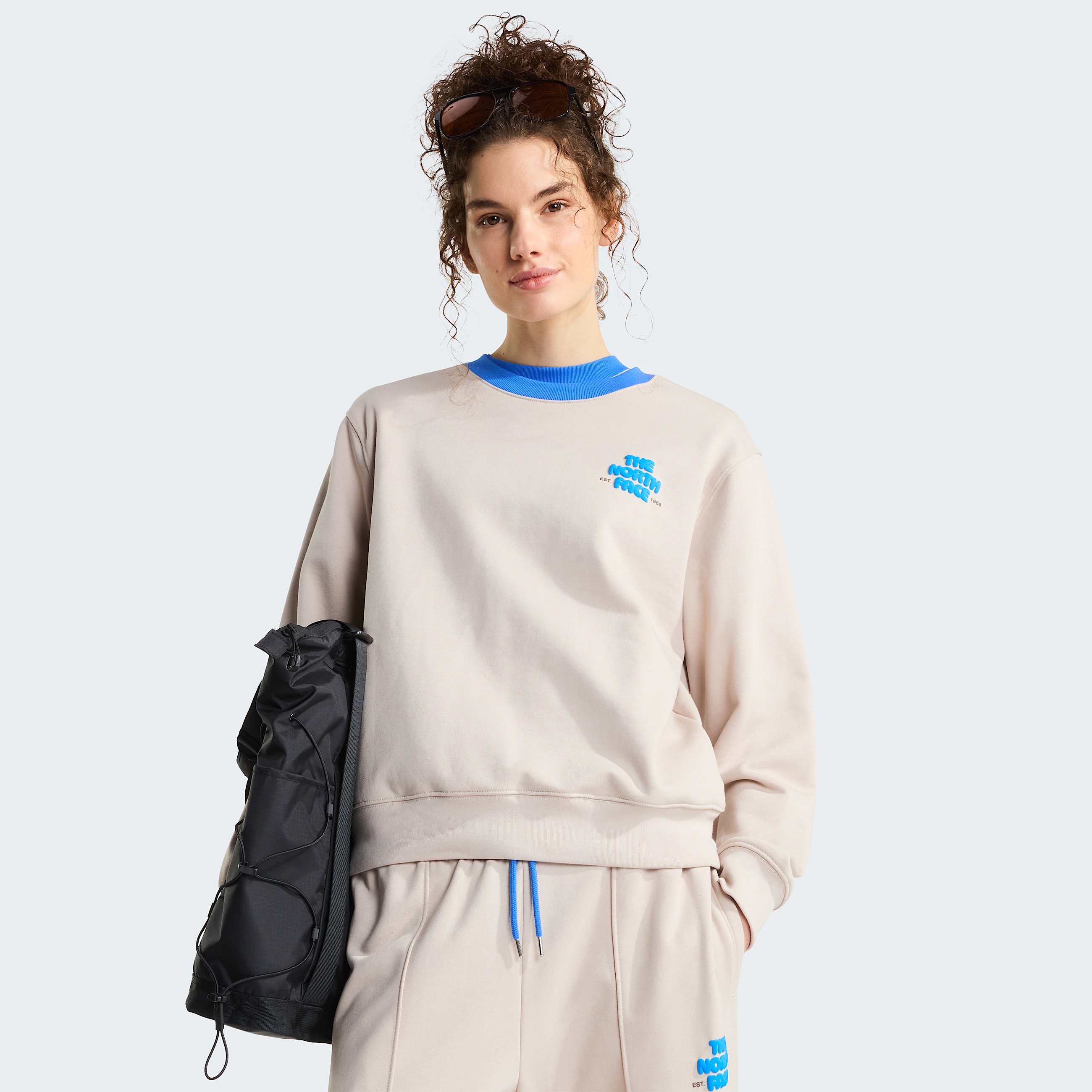 Jogging graphique dcontract Explore Fonts pour femme TNF ALT5