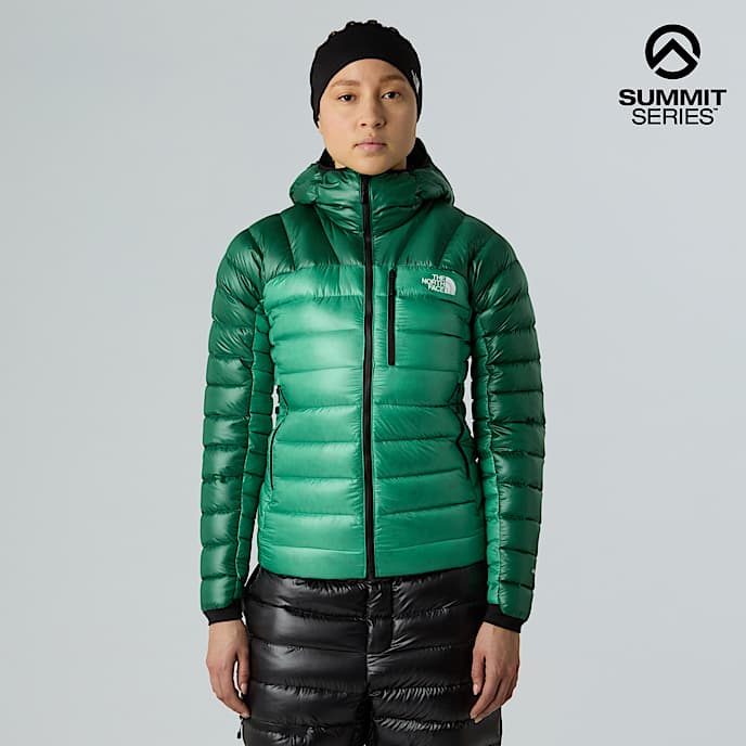 Womens Summit Breithorn Hooded Down Jacket TNF Nebula GreenEvergreen HERO