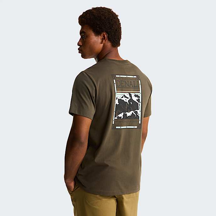 North Faces Regular Graphic TShirt M TNF New Taupe Green HERO