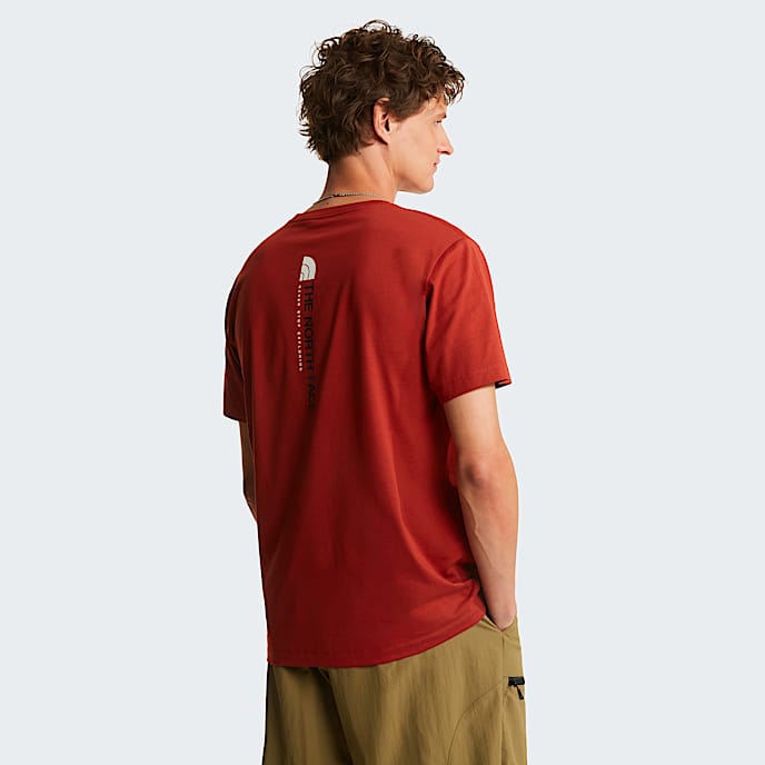 Mens Vertical Regular Graphic TShirt TNF Iron Clay HERO