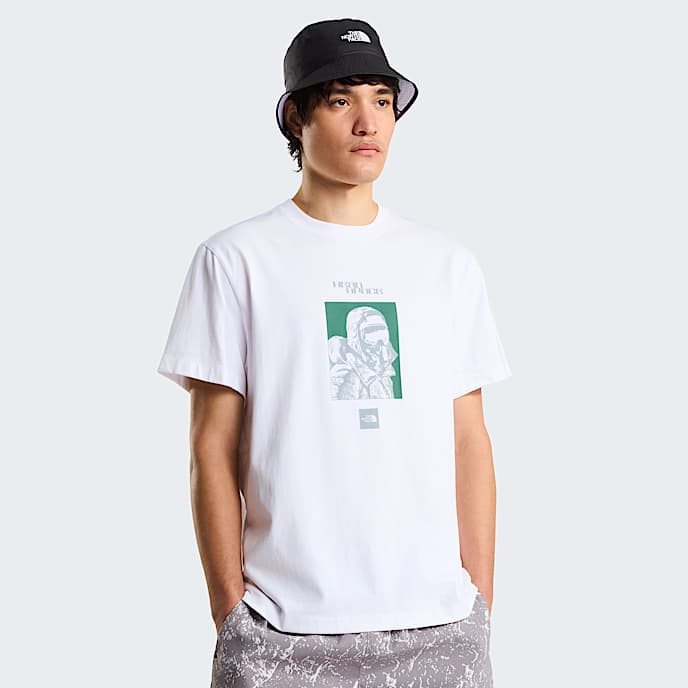 Mens Explorer Relaxed Graphic TShirt TNF TNF White HERO