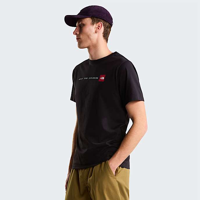 Mens Never Stop Exploring Regular Graphic TShirt TNF TNF Black HERO