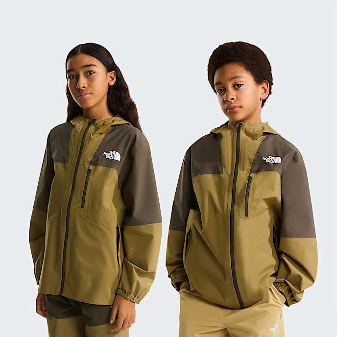 Teens Hike Packable Shell Jacket TNF New Taupe GreenCedar HERO
