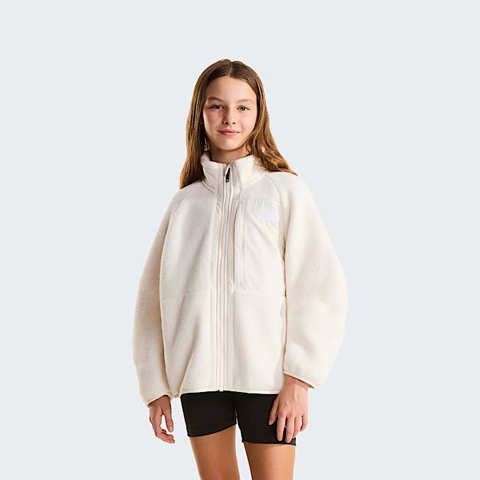 Girls Yumiori FullZip Fleece Jacket TNF White Dune HERO