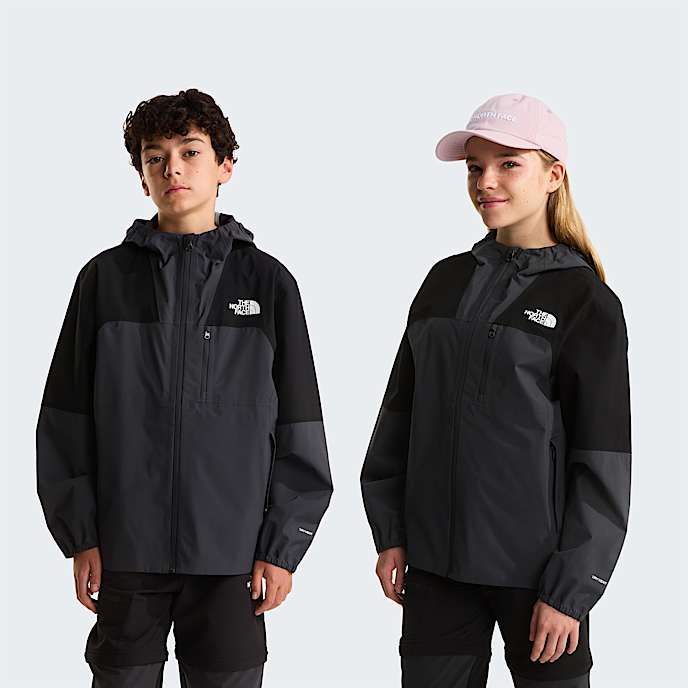 Inpakbare Hikeshelljas voor tieners TNF TNF BlackAsphalt Grey HERO