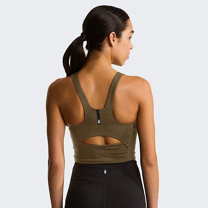 Jaida Longline Bra W TNF New Taupe Green HERO