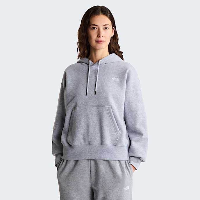 TNF Essential Simple Dome Boxy Oversized Hoodie Damen TNF TNF Pale Grey Heather HERO