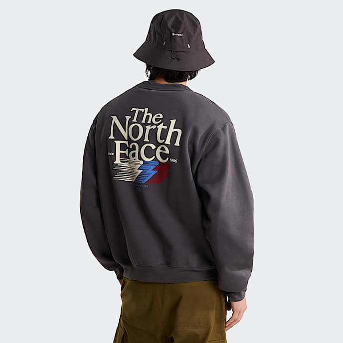 Sweat graphique dcontract Retro Trail pour homme TNF Anthracite Grey HERO