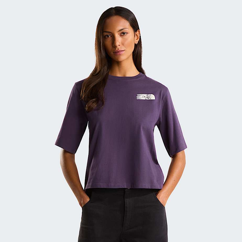 Tshirt graphique coupe boxy Retro Trail pour femme TNF ALT1