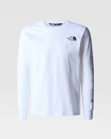 Boys LongSleeve Graphic TShirt TNF TNF White HERO