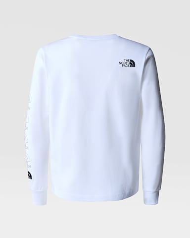 Boys LongSleeve Graphic TShirt TNF TNF White ALT1