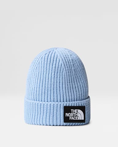TNF Logo Boxbeanie met boord TNF Steel Blue HERO