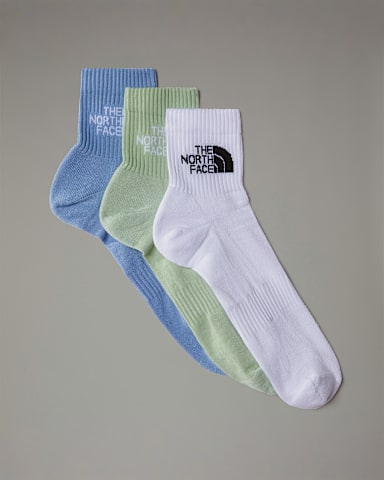 Chaussettes courtes avec amorti Multi Sport TNF TNF WhiteMisty SageSteel Blue hero