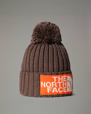 Heritage Ski Tuke Beanie TNF Smokey BrownTNF OrangeWhite Dune HERO