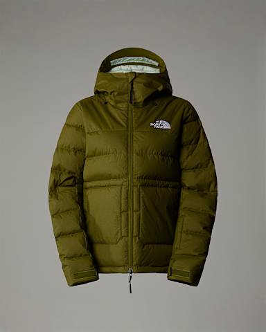 Womens First Turn Down Jacket TNF Forest Olive HERO