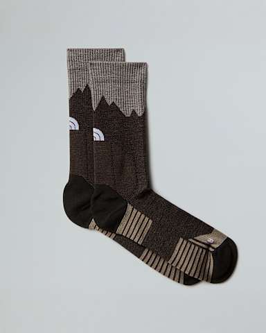 Mountain Hiking Crew Socks TNF Smokey BrownMushroom Grey HERO