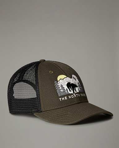 Embroidered Mudder Trucker Cap TNF New Taupe GreenBear Graphic HERO