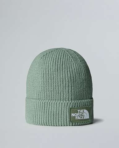TNF Logo Box Beanie mit Umschlag TNF Slate MossBark Mist HERO