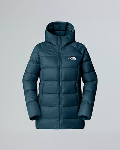 Womens Hyalite Down Hooded Parka TNF Midnight Petrol HERO