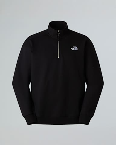Unisex Oversized 14 Zip Sweatshirt TNF TNF Black hero
