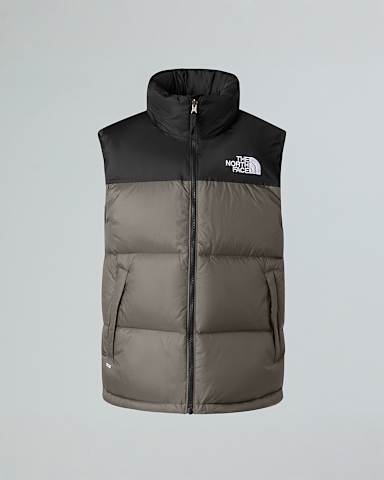 1996 Retro Nuptse Weste fr Herren TNF Mocha BrownTNF Black HERO
