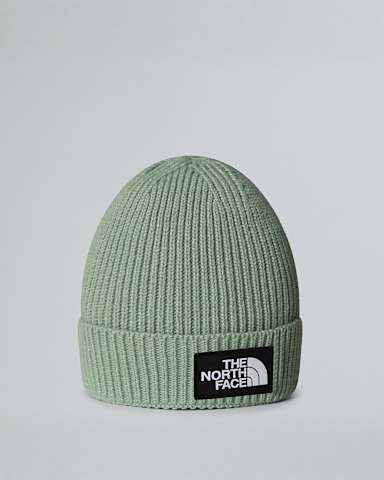 Gorro canelado com logtipo quadrado TNF para criana TNF Slate Moss hero