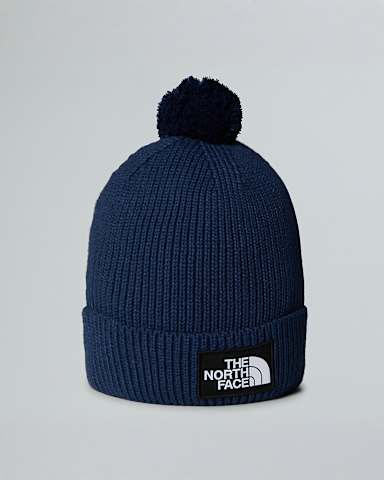 TNF Logo Box Pom Beanie TNF Summit Navy HERO