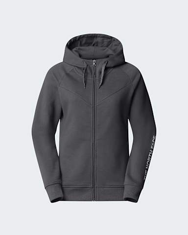 Womens Zuum FullZip Fleece Hoodie TNF Anthracite Grey HERO