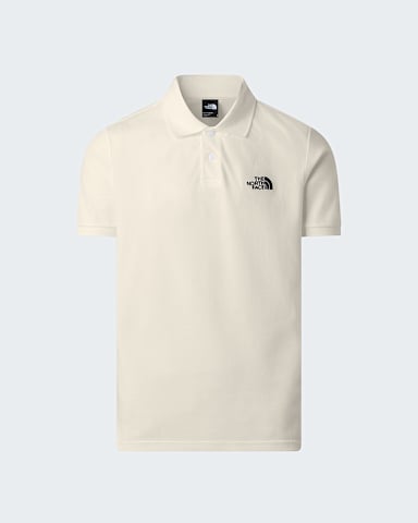 Mens Piquet Polo TShirt TNF White Dune HERO
